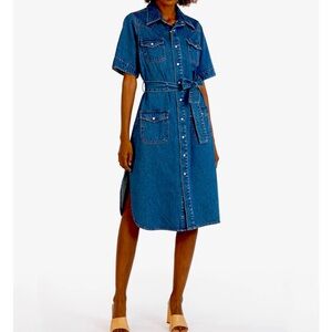 Kut From The Cloth Long Shirt Dress Medium Wash Sz. M